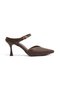 Women's Pointed Toe V-Cut Back Heeled Shoes with 8 cm Heel, New Model Trendy Stylish Heeled Shoes