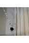 Xuping Asymmetric Waterway Black Heart Necklace – Silver Color Tarnish-Free Steel Dark Coquette Women's Necklace - 6