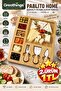 30X39,5 cm 6+1 Compartment Mdf Cheese Presentation Board with 3 Wooden Handles and Knife Pablito Home