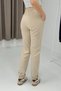 Women's Two-Thread Elastic Cuffed Sweatpants Beige - 2