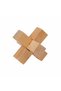 Woody Wooden Burr Puzzle 3D Brain Teaser Notched Wooden Pieces Hand Skill and Problem Solving - 4