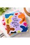 Colorful Ceramic Coasters Set of 4, 10x10 cm – Decorative Drink Coasters with Inspirational Quotes, Cork Backing, Fun Modern Table Coasters for Home, Office & Coffee Table - 4