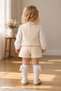 Girl's 4-Piece Shorts, Skirt, Vest, Shirt and Bow Socks Set - 3