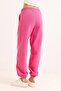 Three-Thread Elastic Cuffed Sweatpants Pink - 5