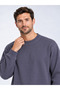 3 Thread Men's Crew Neck / 0 Neck Sweatshirt Soft Puff Fabric Sweatshirt Cotton