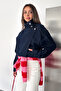 Women's Hakim Collar Front Zippered Denim Jacket - 3