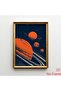 1pc Retro Planet Mid Century Modern Space Canvas Wall Art Print, Celestial Solar System Canvas Poster, Bedroom Study Retro Space Home Decor, Unframed - 7