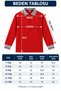 Polo Collar Cotton Long Sleeve Red Gray Striped School T-Shirt, School T-Shirt - 6