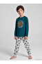 Sparkling Choices from Shining Store Zero Roba Collar Printed Boy's Pajama Set