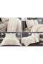 Zigzag Patterned Double Bedspread (Pique) Set 3 Pieces Ecru - 5