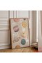 1pc Planet Pastel Solar System Boho Nursery Canvas Wall Art Print, Celestial Space Kids Room Canvas Poster, Nursery Bedroom Boho Space Home Decor, Unframed