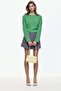 Green Boat Neck Mercerized Knitwear - 2