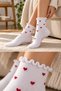 4 Pairs of Bamboo Seamless Lettuce Elastic Heart Women's Socks - 3