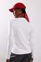 White Crew Neck Basic Long Sleeve T-Shirt 4978 - 6