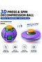 3D Printed Press-Rotating Fidget Spinner Toy, Mechanical Kinetic Desk Toy for Stress & Anxiety Relief, Unique Sensory Press-to-Spin Fidget Toy for Adults, Cool Gadgets Gift (Blue) - 7