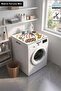 Clothes Dryer Top Organizer Mat Liquid-Proof Cover Polka Dot Laundry - 2