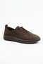 Ortes Rubber Tied Sole Stitched Genuine Leather Orthopedic Women's Shoes Brown Nubuck - 3