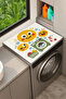 Clothes Dryer Top Organizer Mat Liquid-Proof Cover Smiling Faces