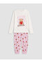 Ecru Crew Neck Girls' Pajama Set - 2