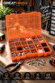 22 Compartment Orange Organizer Multi-Purpose Material Organizing Box with Transparent Lid - 4