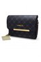 381 Women's Monogram Printed Gold Metal Detailed Cross Strap Wallet Bag Portfolio - 2