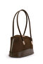 Baguette Form Suede Leather Martina Women's Shoulder Bag Khaki - 2