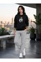 Hooded Sweat Suit 2-Piece Combination Winter Shardooned Printed Women'S/Men's Unisex Model