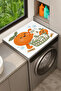 Clothes Dryer Top Organizer Mat Liquid-Proof Cover Orange Joy