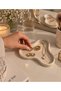 Decorative Jewelry Tray – Organic Form Jewelry, Handmade Stone Powder Ring and Accessory Tray – Makeup Table Decor