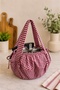 Adjustable Drawstring Picnic Cookware and Pressure Cooker Carrying Bag, Double Layer Red Gingham - 2