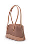 Baguette Form Suede Leather Martina Women's Shoulder Bag Beige - 3