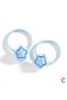 Set of 10 Pastel Soft Colored Star-Shaped Rubber Hair Clips for Girls - Durable Flexible Hair Clips for Thick Hair - 3