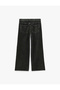 Low Waist Pocketed Loose Fit Straight Leg Cotton Denim Trousers - Loose Straight Fit Jean - 2