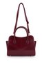 Geometric Shape Faux Leather Moscow Women's Crossbody Bag Claret Red - 4