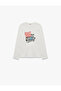 Crew Neck Long Sleeve Cotton Printed T-Shirt