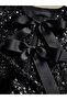 Elizabeth Satin Bow Detail Sequined and Beaded Velvet Jacket - 3