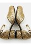 Gold Broken Glass Girls' Heeled Shoes - 3