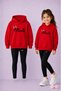 Hooded Sweatshirt Tight Leggings Set for Girls - Winter Top and Bottom Set