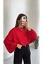 Oversize Modal Blouse with Elasticated Bat Sleeves - 2