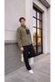 Men's Khaki Lamb Welsoft Fleece Jacket with Full Zipper and 3 Pockets - 2
