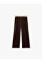 Color Contrast Wide Leg Sweatpants with Pockets and Lace-Up Waist - 4