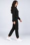 Women's 3 Thread Sweatshirt Set with Hooded Cutout Pocket Detail (Soft Puff Fabric) Cotton Women's Sweatshirt Set with Hooded - 6