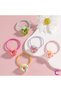 Set of 10 Vibrant Colored Rubber Hair Clips for Girls with Floral Donut Figures - Durable Flexible Hair Clips for Thick Hair - 3