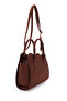 Geometric Shape Suede Leather Moscow Women's Crossbody Bag Brown - 5