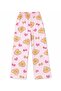 Pink Teddy Bear Patterned Suede Fabric Shirt Collar Buttoned Pajama Set Suitable for Girls and Mothers - 6