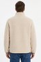 Men's Oversize Lamb Welsoft Warm Plush Fleece Jacket with 3 Pockets, Full Zip, Full Size, Ecru, Navy Blue, Black, Coffee, Green - 4