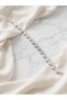 Women's Silver Color Zircon Stone Row Clover Motif Stylish Bracelet