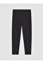 Black Heart Patterned Girls' Tights - 4