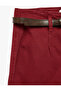 Cotton Wide Leg Belted Crop Pants - Wide Leg Jeans - 3
