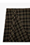 Asymmetrical A-Line Plaid Midi Skirt - 3